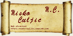 Miško Čuljić vizit kartica